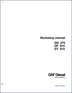 daf dd 575, df 615, dt 615 workshop, daf workshop manual, daf dd