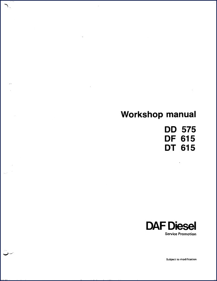 daf dd 575, df 615, dt 615 workshop, daf workshop manual, daf dd
