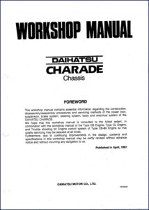 daihatsu charade 1987 workshop manual, daihatsu workshop manual, daihatsu charade