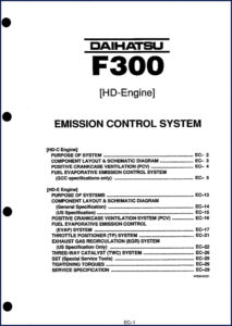 daihatsu f300 service manual, daihatsu service manual, daihatsu f300