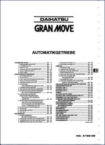 daihatsu gran move technical manual, daihatsu manual, daihatsu gran