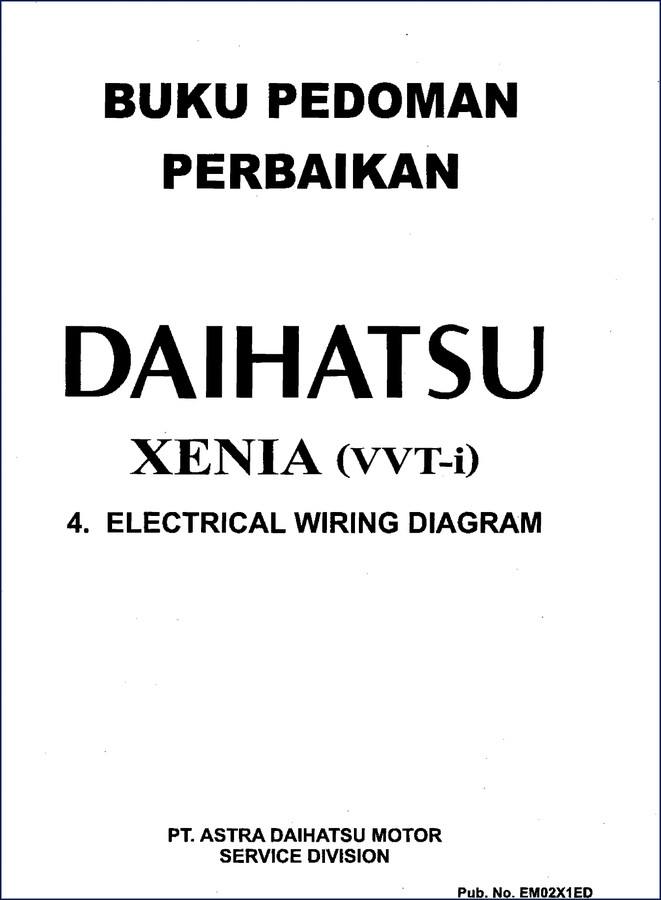 Daihatsu XENIA Wiring Diagram – Factory OEM 74‑Page Electrical Manual 1 daihatsu xenia wiring diagram, daihatsu wiring diagram, daihatsu xenia
