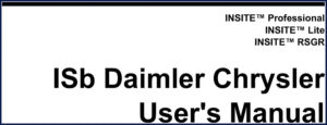 daimlerchrysler isb user manual, daimlerchrysler manual, daimlerchrysler isb