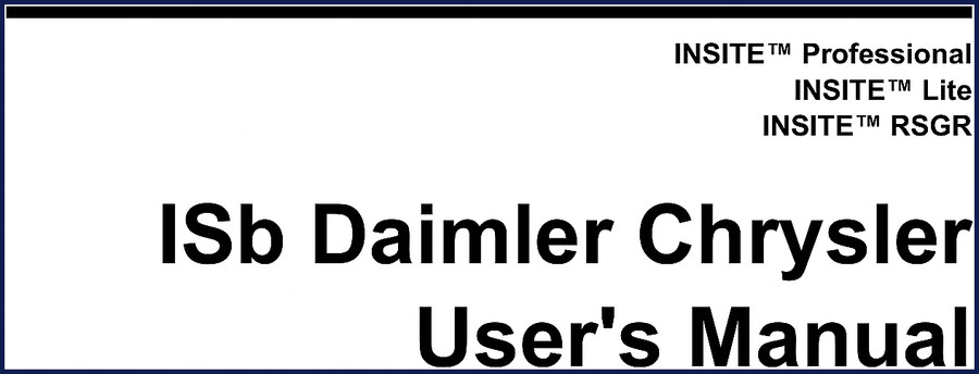 daimlerchrysler isb user manual, daimlerchrysler manual, daimlerchrysler isb