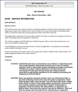 2007 daimlerchrysler nitro service manual, daimlerchrysler service manual, daimlerchrysler daimlerchrysler