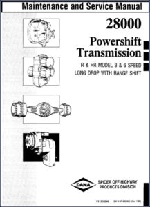 dana spicer 28000 1995 service manual, dana spicer service manual, dana spicer spicer