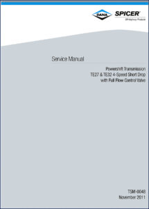 dana spicer te27, te32 2011 service manual, dana spicer service manual, dana spicer spicer