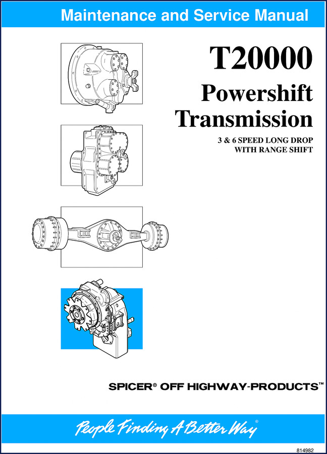 dana spicer t20000 1990 service manual, dana spicer service manual, dana spicer spicer