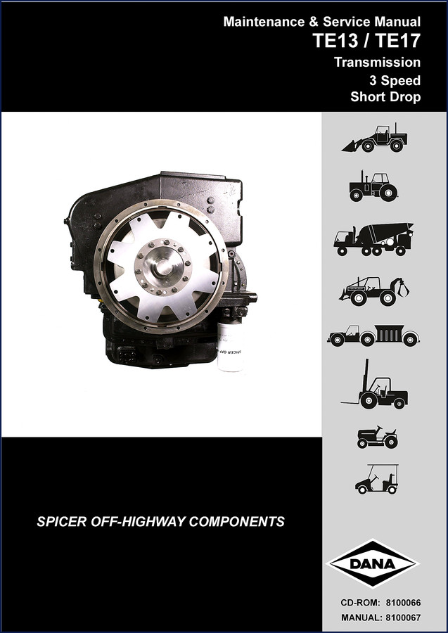 dana spicer te13, te17 2002 service manual, dana spicer service manual, dana spicer spicer