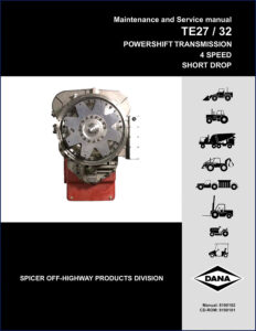 dana spicer te27, te32 2002 service manual, dana spicer service manual, dana spicer spicer