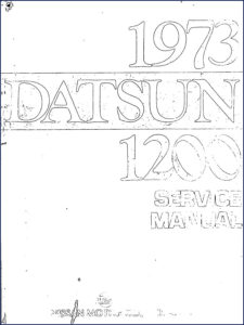 datsun 1200 1973 service manual, datsun service manual, datsun 1200