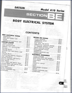 datsun a10 electrical schematic, datsun manual, datsun a10