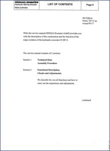 demag komatsu h 285 s service manual, demag komatsu service manual, demag komatsu komatsu