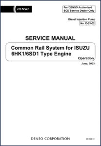 denso 6hk1, 6sd1 2003 service manual, denso service manual, denso 6hk1,