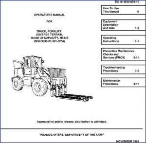 department of the army m544e 1993 operators manual, department of the army manual, department of the army of