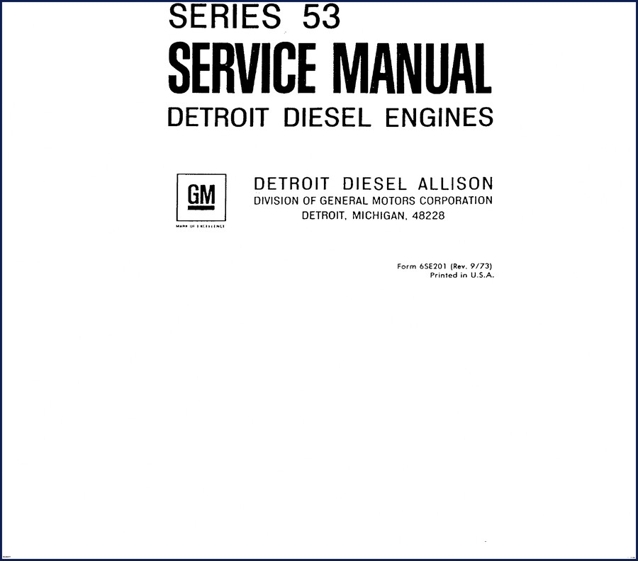 detroit diesel 53 1973 service manual, detroit diesel service manual, detroit diesel diesel