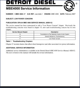 detroit diesel mbe 4000 2007 service manual, detroit diesel service manual, detroit diesel diesel