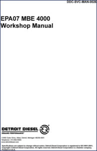 detroit diesel mbe 4000 workshop manual, detroit diesel workshop manual, detroit diesel diesel