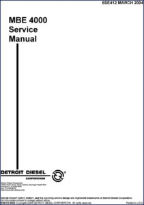 detroit diesel mbe 4000 2004 service manual, detroit diesel service manual, detroit diesel diesel