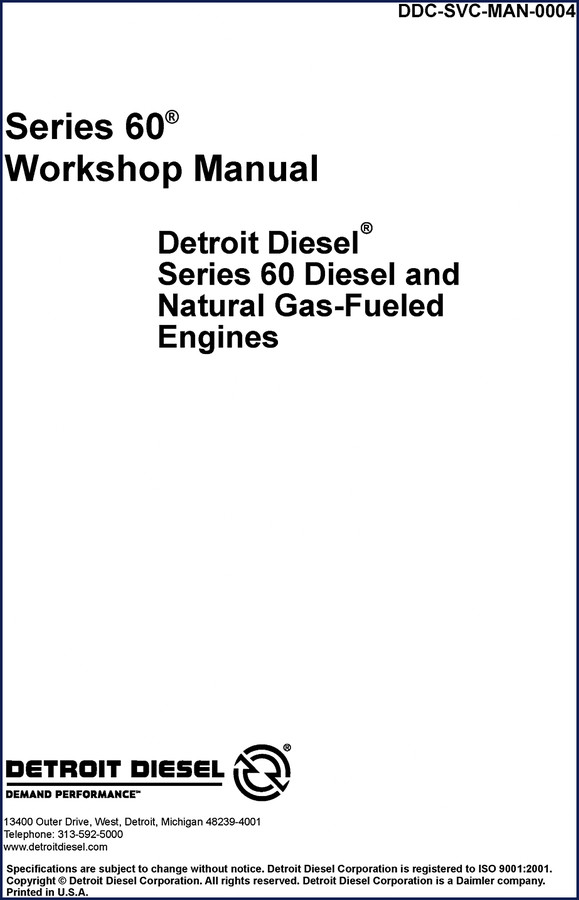 detroit diesel series 60 workshop manual, detroit diesel workshop manual, detroit diesel diesel