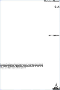 deutz 914 workshop manual, deutz workshop manual, deutz 914