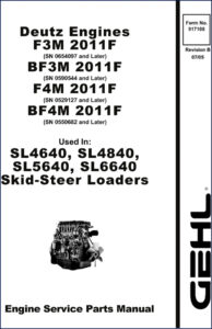 deutz f3m 2011f bf3m f4m bf4m sl4640 service, deutz service manual, deutz f3m