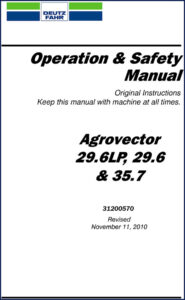 deutz fahr agrovector 29.6lp, 29.6, 35.7 2010 user, deutz fahr manual, deutz fahr fahr