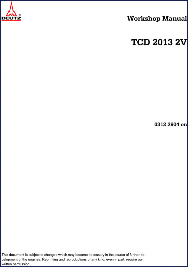 deutz tcd 2013 2v workshop manual, deutz workshop manual, deutz tcd