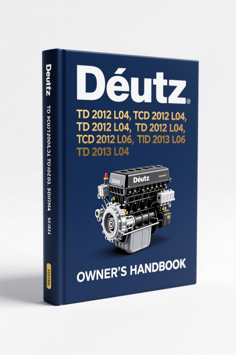 Deutz TD/TCD 2012/2013 Operators Manual cover – factory manual for TD 2012 L04, TCD 2012 L04, TD 2012 L06, TCD 2012 L06, TD 2013 L04 engines