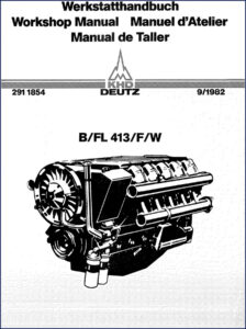 deutz b 413, fl 413, f 413, w, deutz workshop manual, deutz b