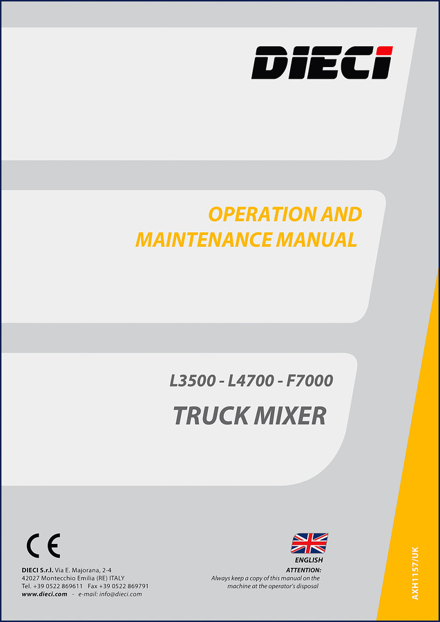 dieci l3500, l4700, f7000 2012 operators manual, dieci manual, dieci l3500,