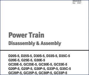 doosan d20s, d25s, d30s, d33s, d35c 2007 service, doosan service manual, doosan d20s,