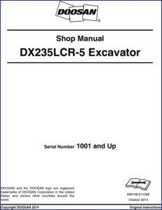 doosan dx235lcr, doosan manual