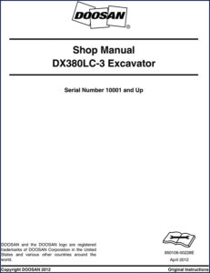 doosan dx380lc, doosan manual