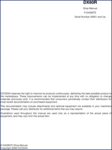 doosan dx60r 2008 service manual, doosan service manual, doosan dx60r