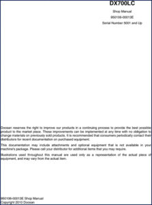 doosan dx700lc 2010 service manual, doosan service manual, doosan dx700lc