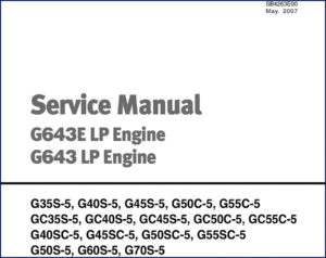 doosan g643e lp engine service manual 2007 308, doosan service manual, doosan g643e