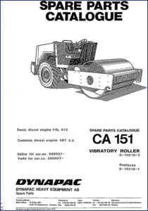 dynapac ca 151 parts catalog, dynapac parts catalog, dynapac ca