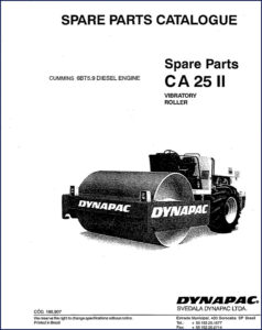 dynapac ca 25 ii parts catalog, dynapac parts catalog, dynapac ca