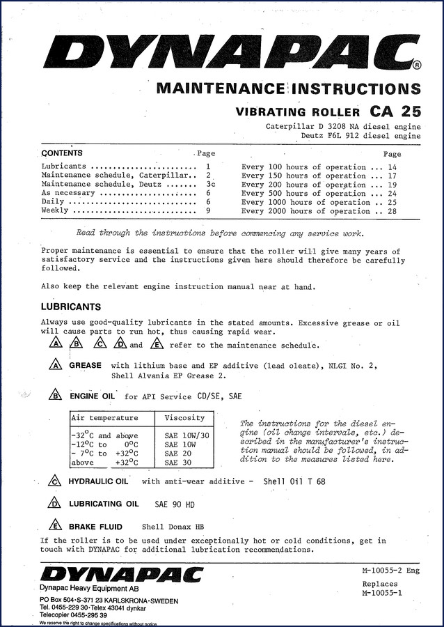 dynapac ca 25 parts catalog, dynapac parts catalog, dynapac ca