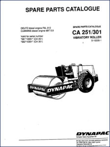 dynapac ca 251/301 parts catalog, dynapac parts catalog, dynapac ca