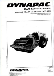 dynapac ca 25, ca 25d, ca 25pd, ca, dynapac parts catalog, dynapac ca