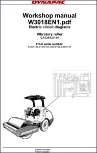 dynapac ca134, ca144 2007 workshop manual, dynapac workshop manual, dynapac ca134,