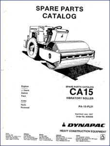 dynapac ca15 1987 parts catalog, dynapac parts catalog, dynapac ca15