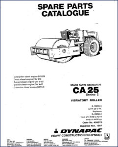dynapac ca25 1987 parts catalog, dynapac parts catalog, dynapac ca25