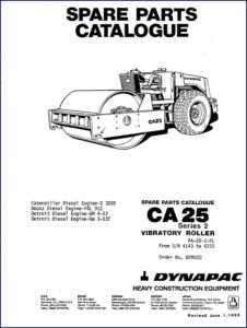 dynapac ca25 1985 parts catalog, dynapac parts catalog, dynapac ca25