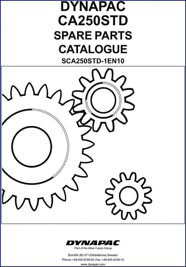 dynapac ca250std parts catalog, dynapac parts catalog, dynapac ca250std
