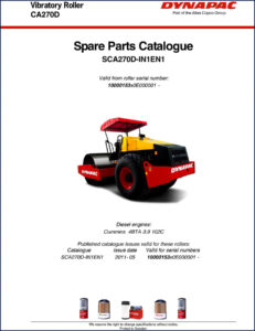 dynapac ca270d 2011 parts catalog, dynapac parts catalog, dynapac ca270d