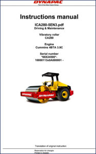 dynapac ca280 operators manual, dynapac manual, dynapac ca280