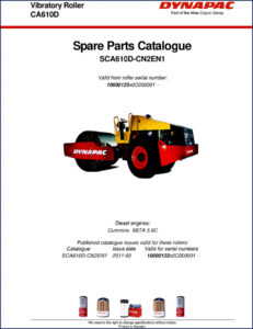 dynapac ca610d 2011 parts catalog, dynapac parts catalog, dynapac ca610d